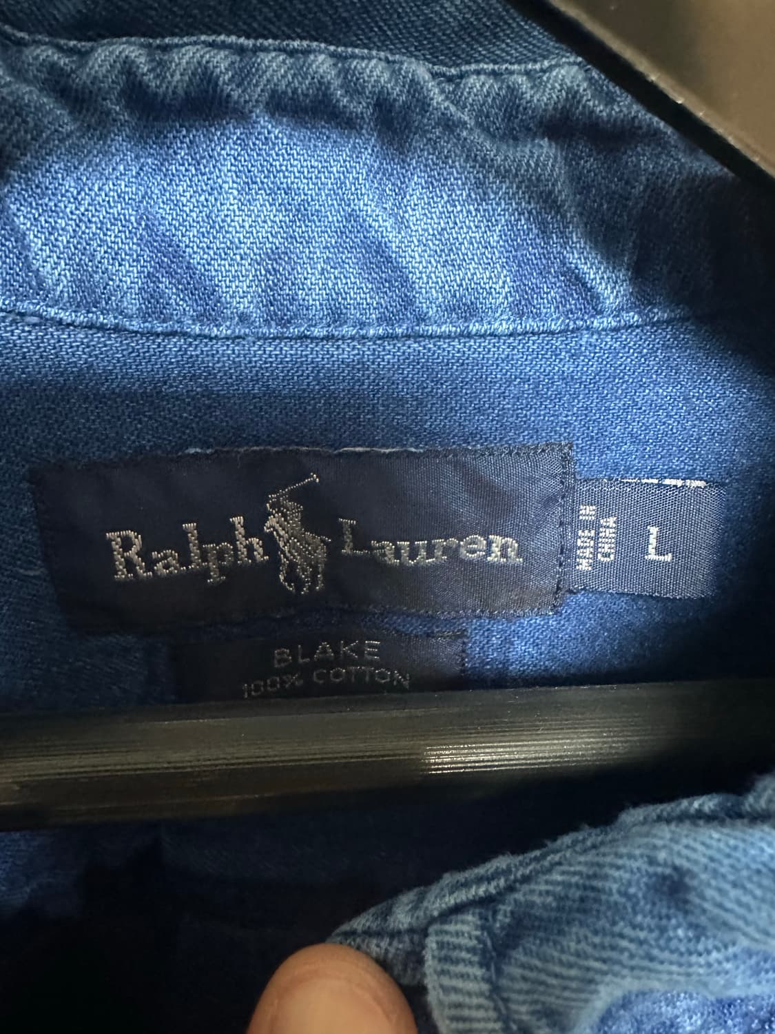 no.177 폴로 랄프로렌 진청데님 셔츠 xl 상태 s급 상품이미지3