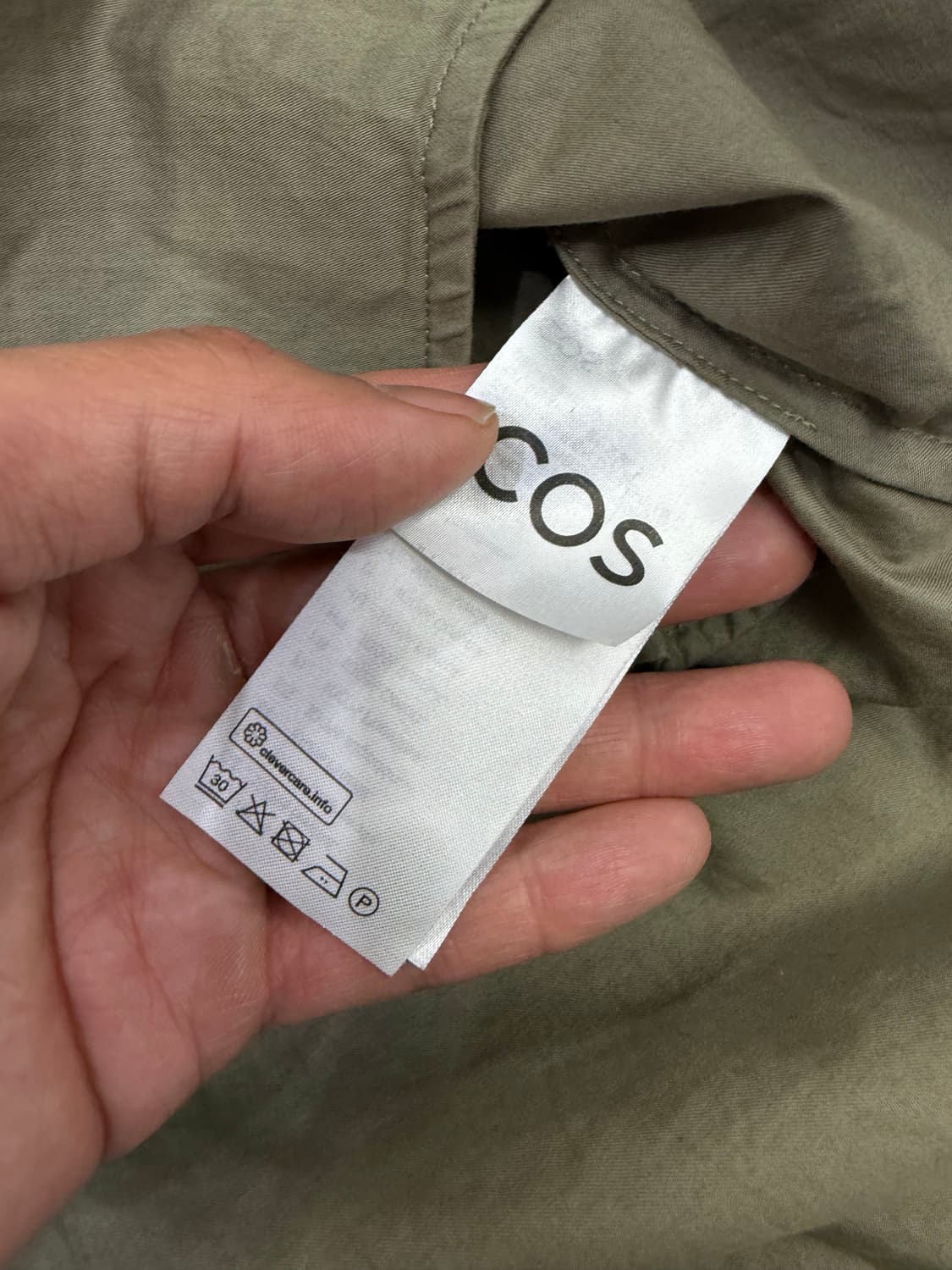 정품) COS 코스 루즈핏 카키색 블라우스 원피스 36 상품이미지7