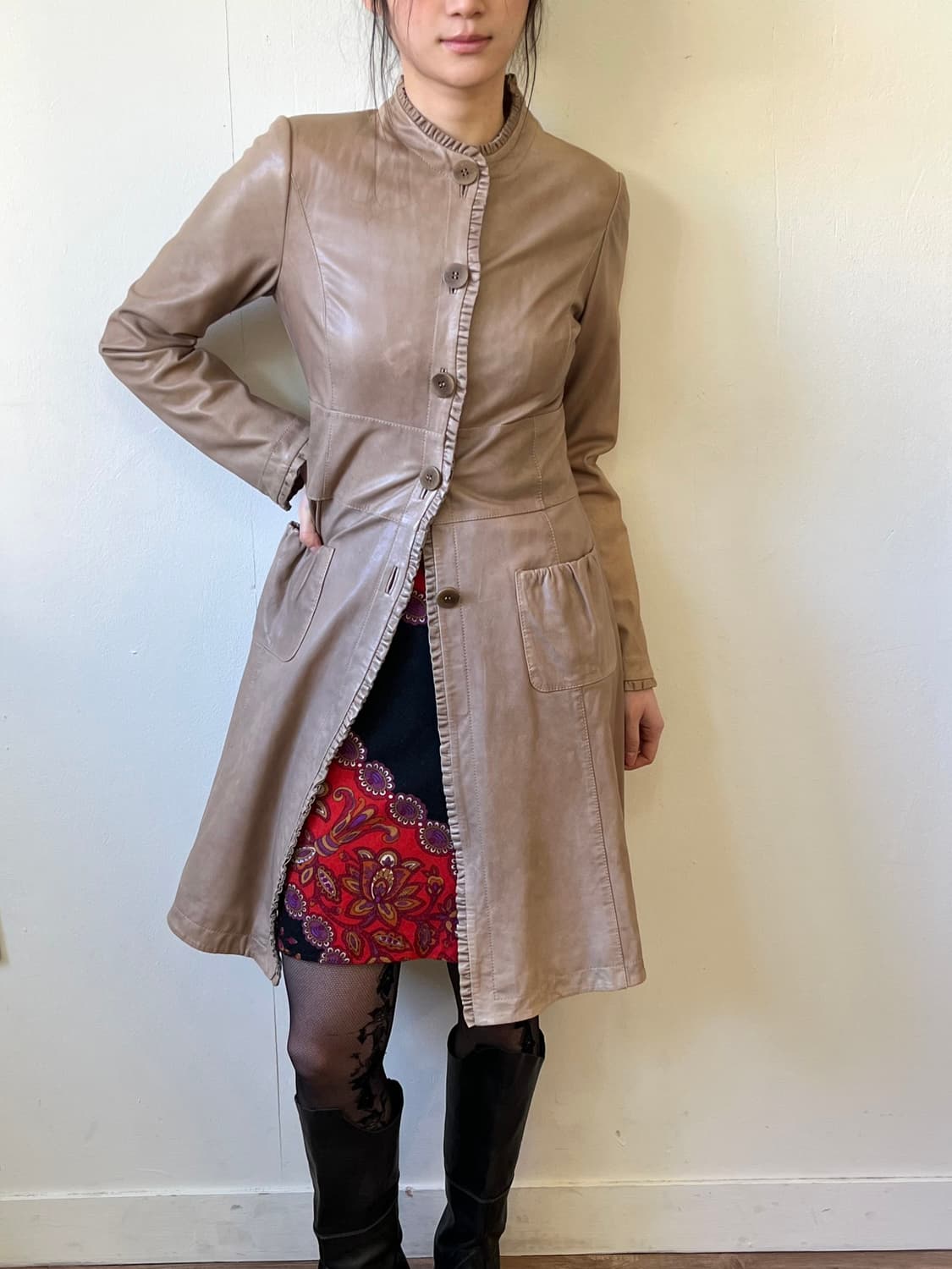 ARMANI 프릴 레더자켓 상품이미지4