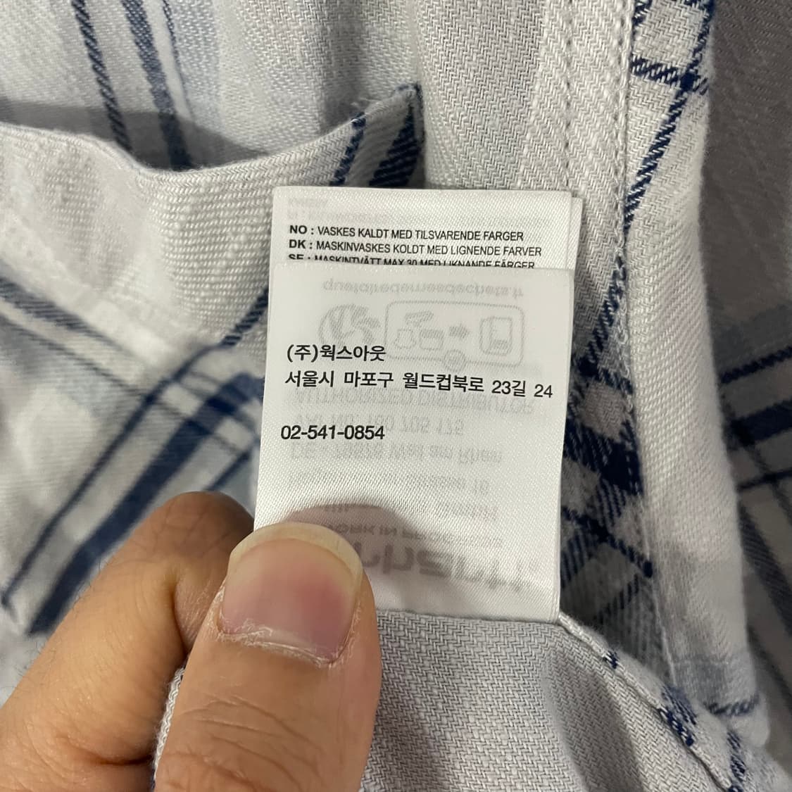 칼하트 체크 반팔 셔츠 그레이 상품이미지5