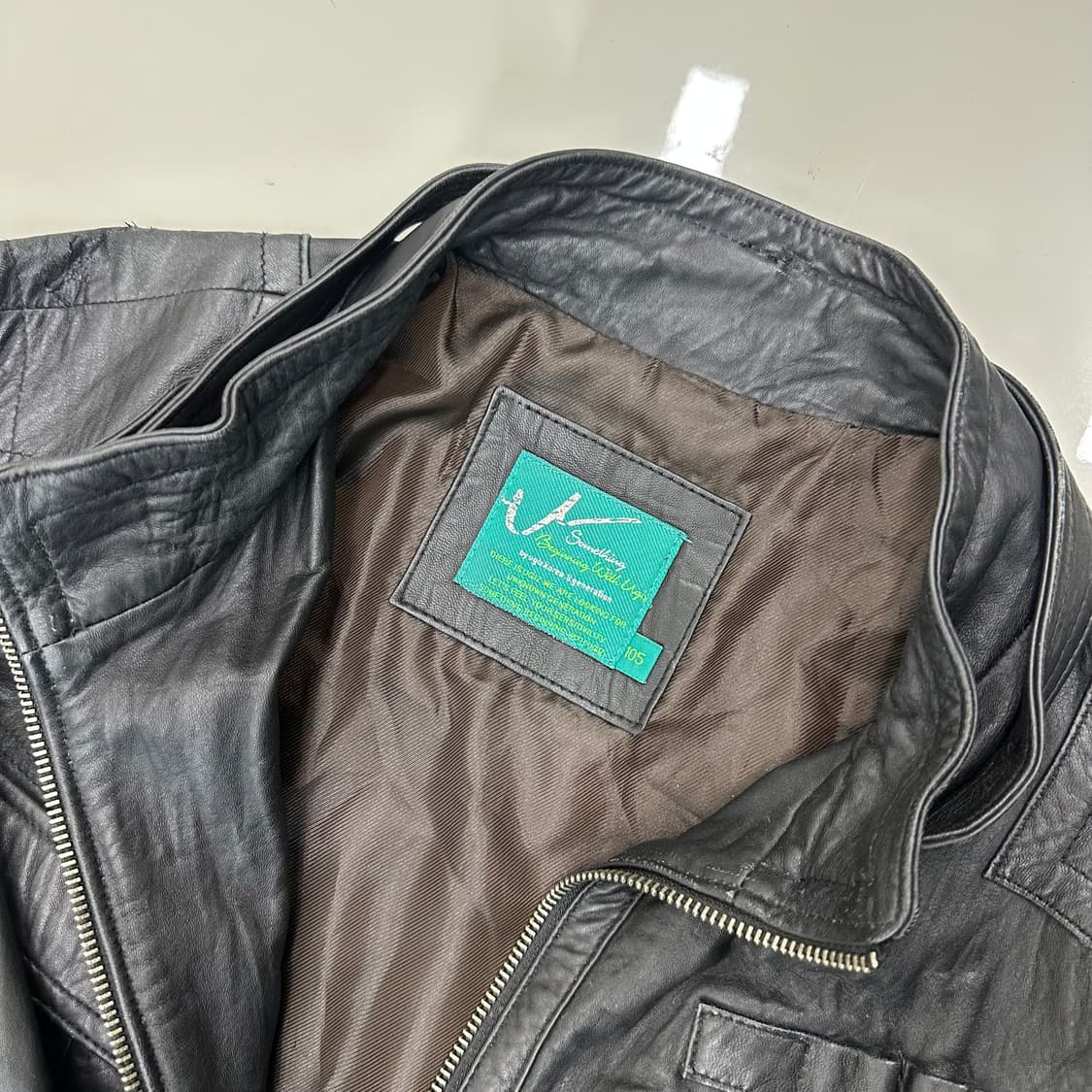 빈티지 램스킨 레더 라이더 자켓 상품이미지2