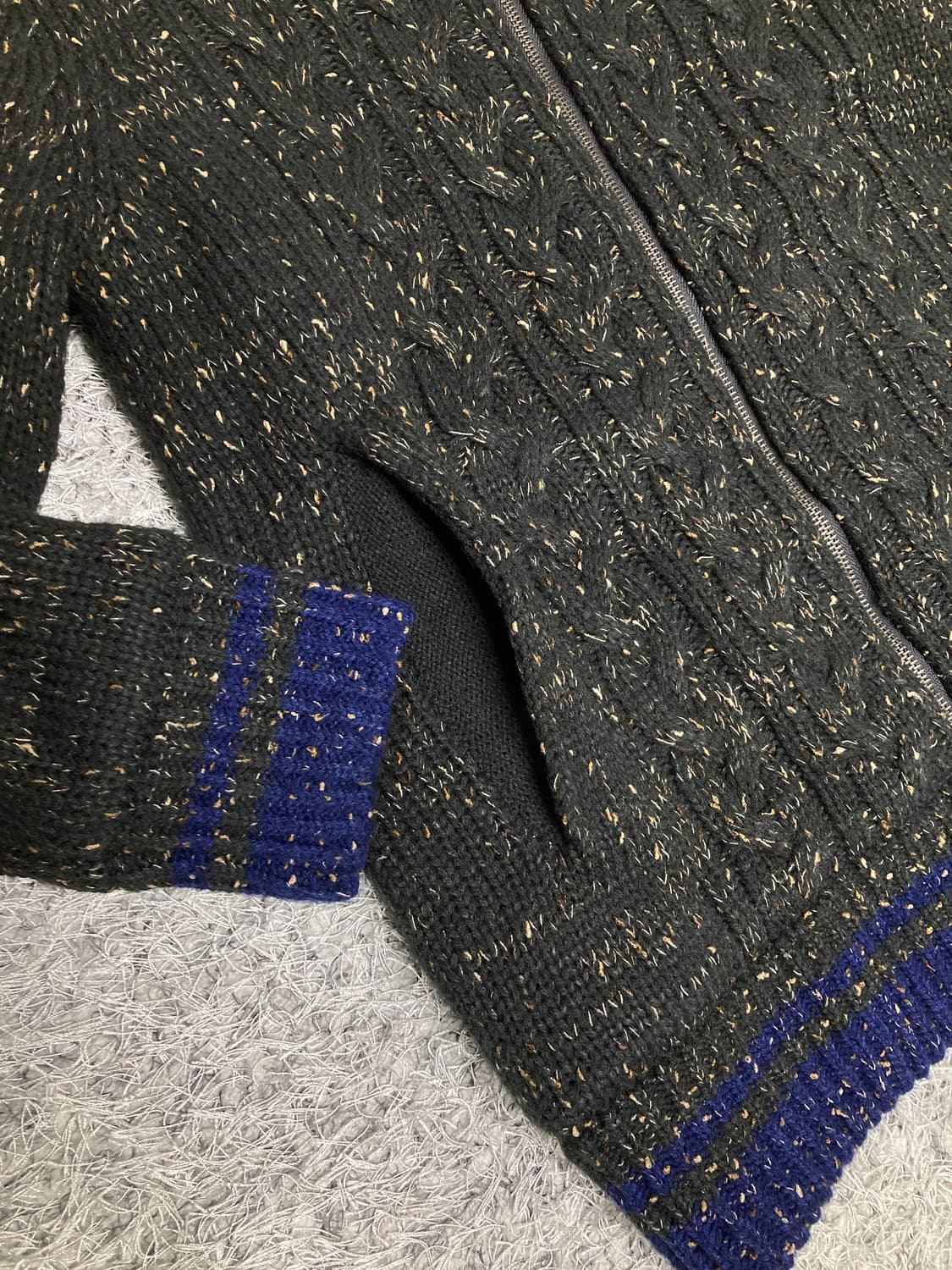 USA vtg 니트 집업 상품이미지3