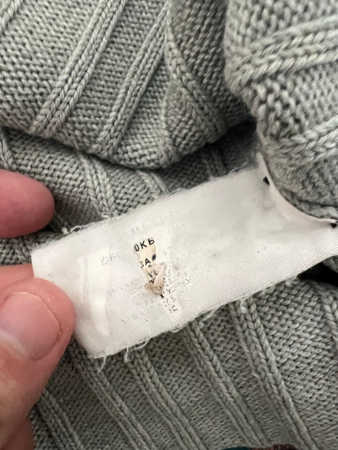 00s 아르마니 진스 투웨이 그레이 니트집업 상품이미지4