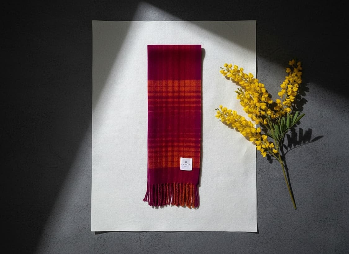 LANVIN 랑방 캐시미어 타탄체크 머플러 상품이미지4