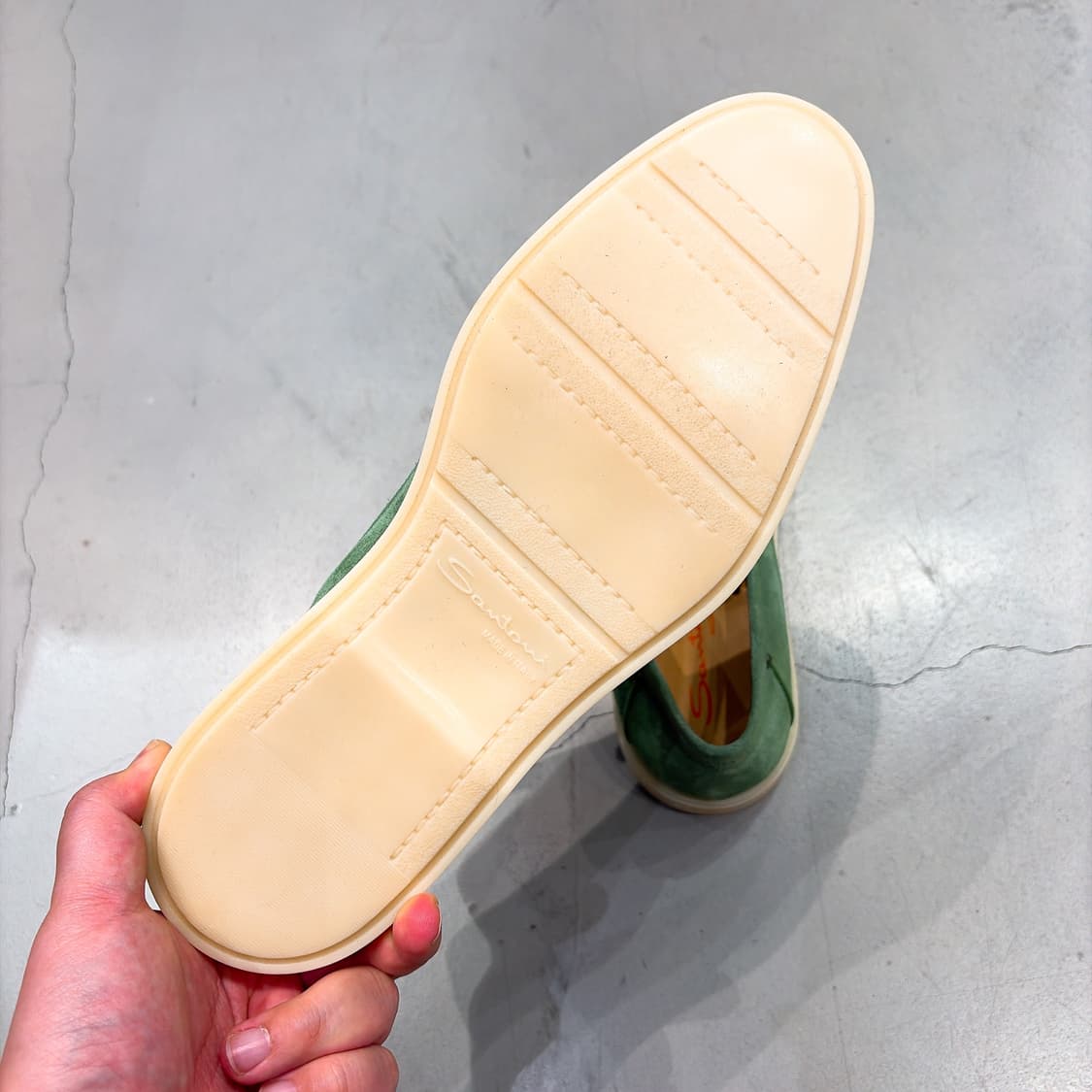 (정품/새상품) SANTONI 산토니 남성 그린 스웨이드 디트로이트 로퍼 상품이미지5