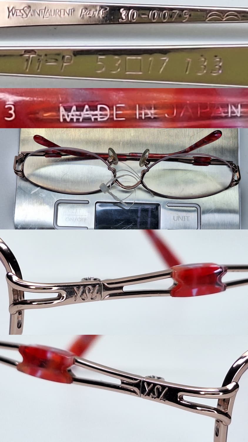입생로랑 30-0079 순 티타늄 반무테 안경테 명품 일본 제조 수입 상품이미지6