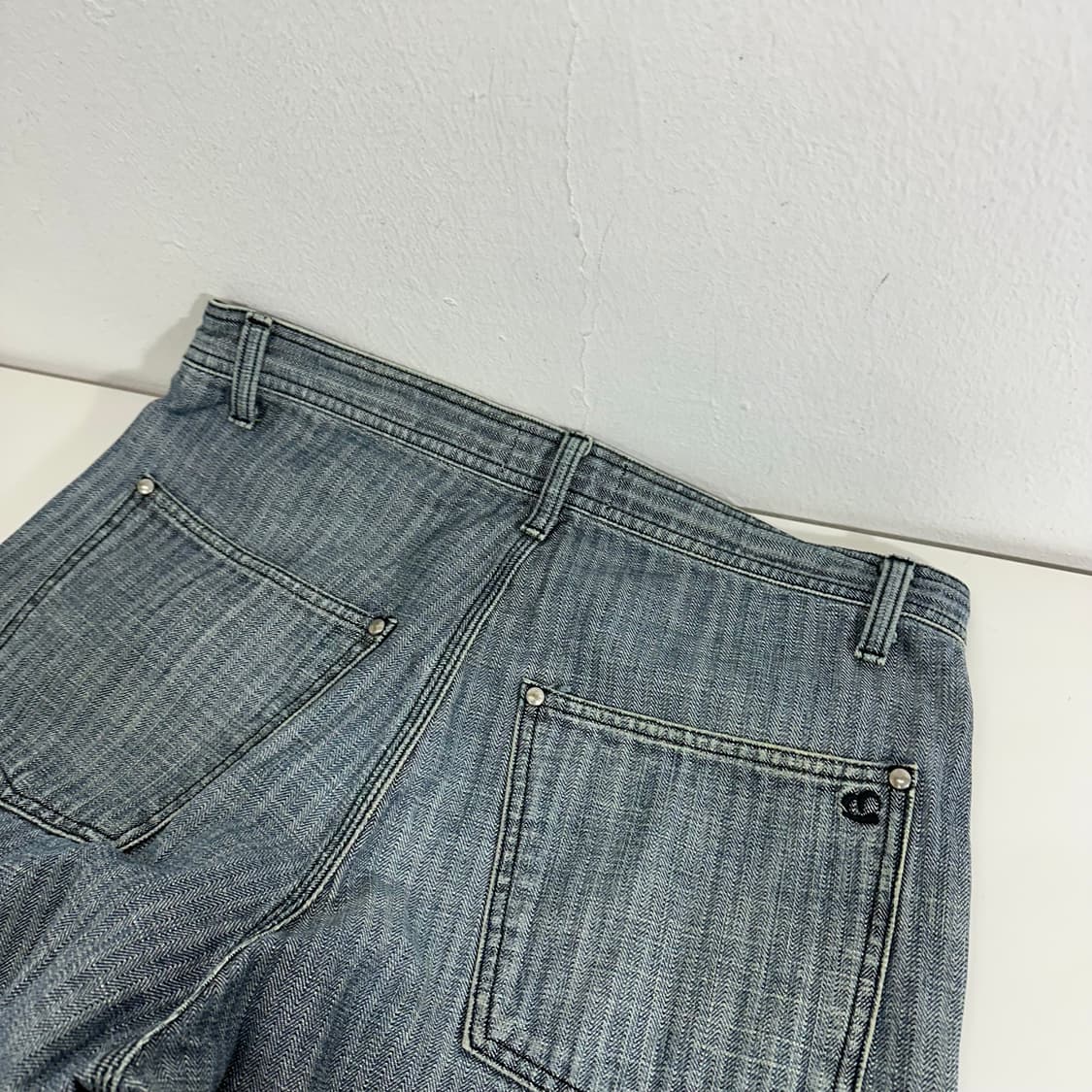 M 블루코 워크가먼츠 버튼플라이 9부 데님워크팬츠 상품이미지5