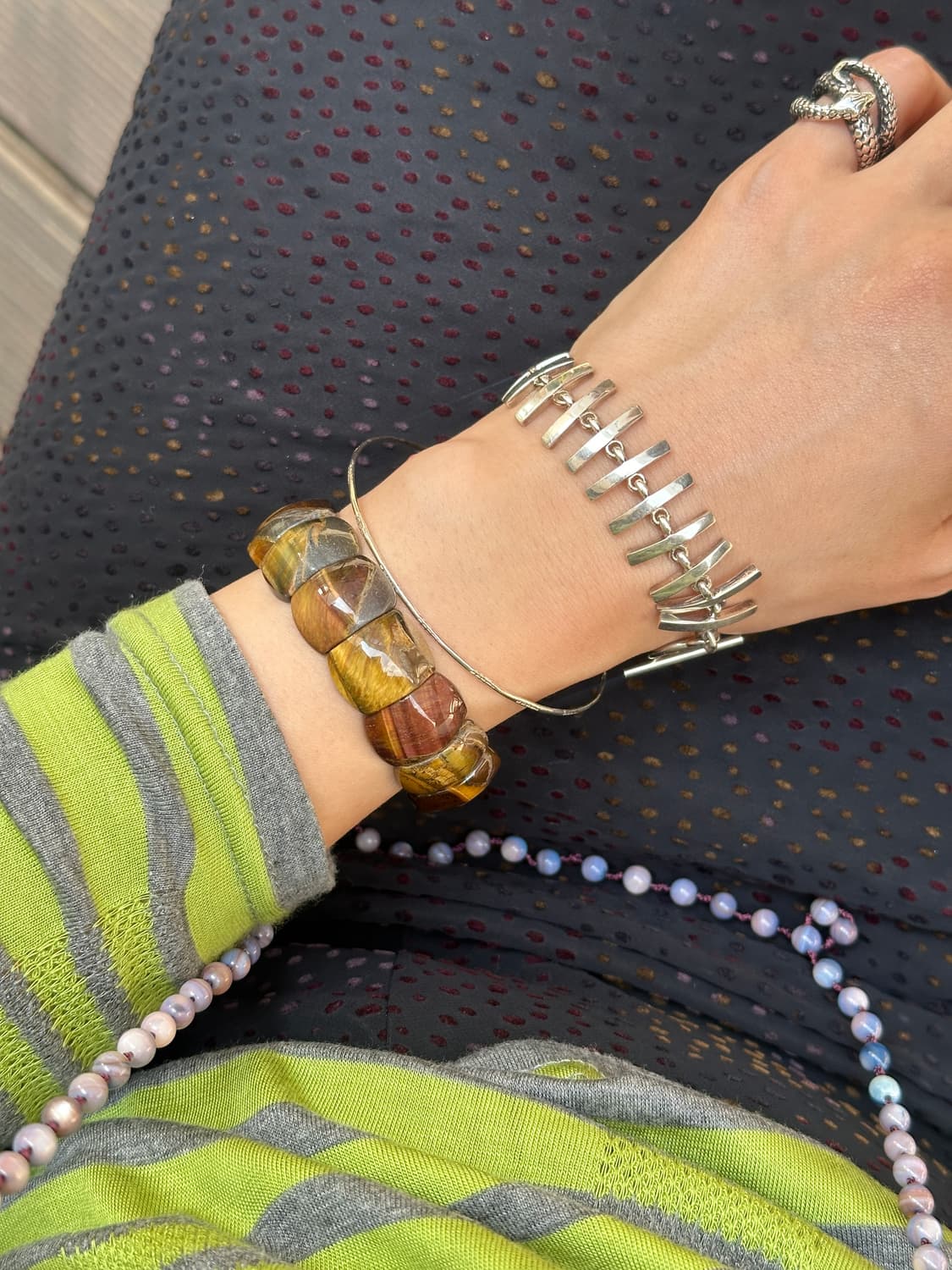 Contemporary Linear 925Silver Bracelet 상품이미지3