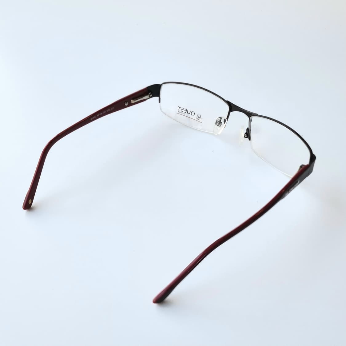 데드스탁 세련된 투톤 포인트 반무테 메탈 안경테 605 상품이미지6