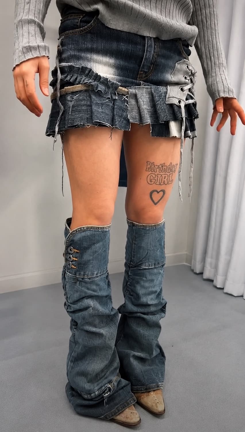 Vintage Custom Reworked Denim Set 상품이미지7