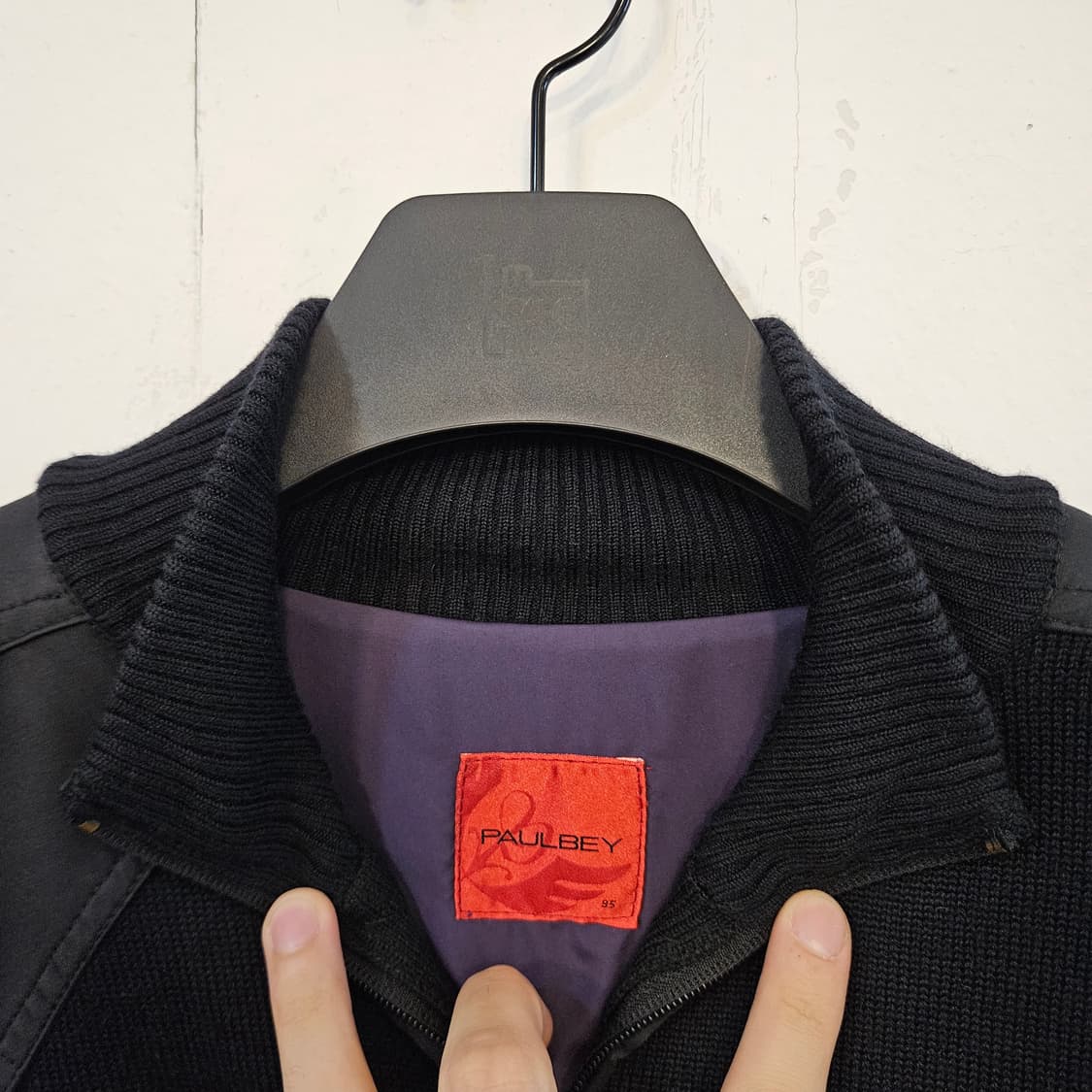 95(M)/ 실측(100)폴베이 니트 집업 자켓 상품이미지2