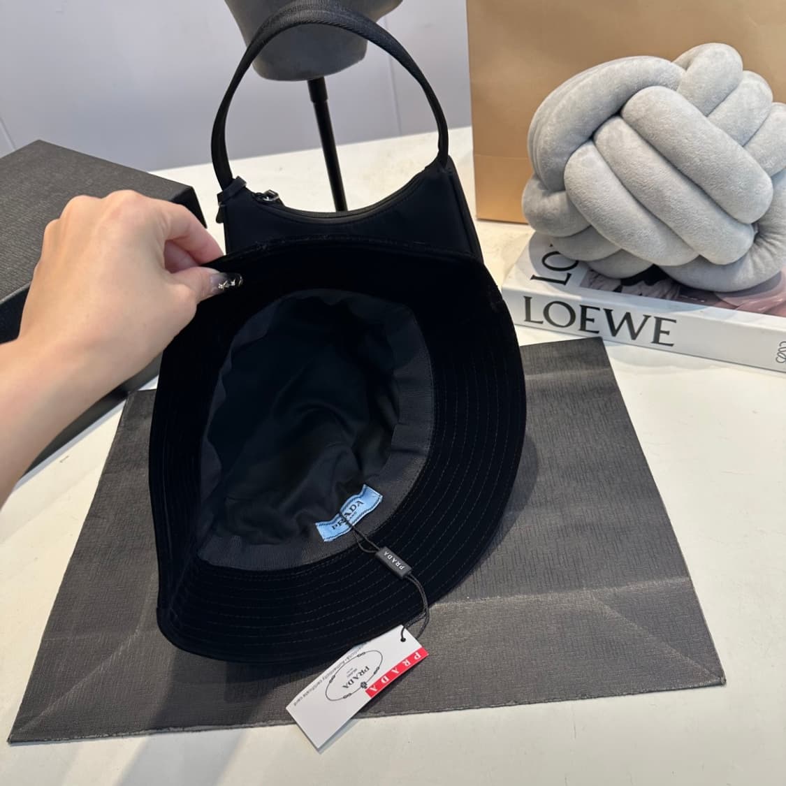 프라다 짜임 햇 4색 벙거지 모자 상품이미지10