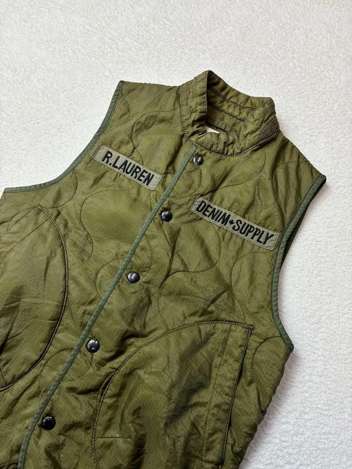 데님앤서플라이 00's 립스탑 성조기 퀼티드 베스트 PN5833 상품이미지4