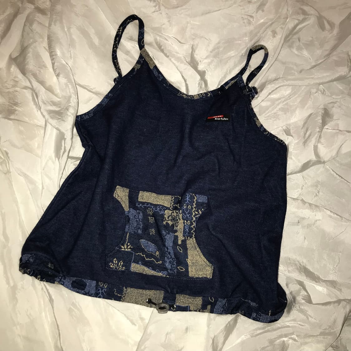 Vintage 빈티지 에스닉 데님 포켓 슬리브리스 상품이미지3