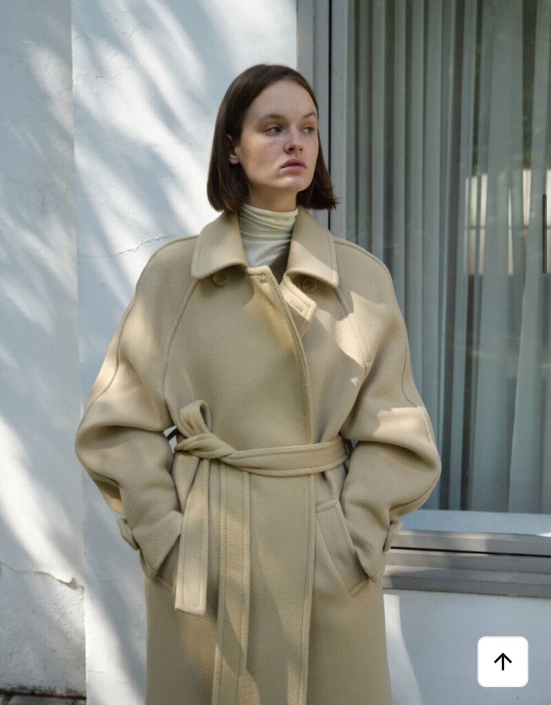 포저 pozer 레몬 헤링본 나그랑 롱코트 상품이미지1