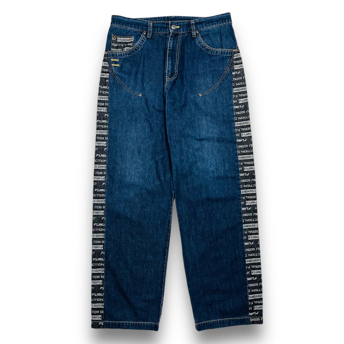 마자 플라바 x 푸부 올드스쿨 힙합 커스텀 데님 팬츠 상품이미지1