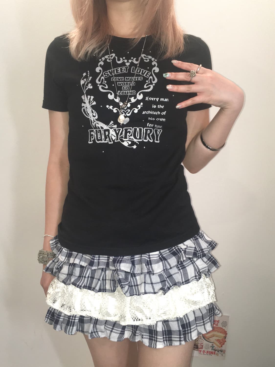 jpn vintage highteen punk beads t shirt 상품이미지1