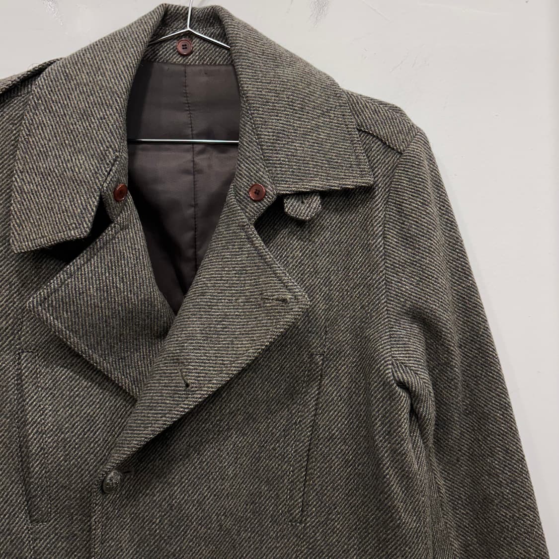 우영미 울 해링본 알파카헤어 더블카라 자켓 상품이미지1