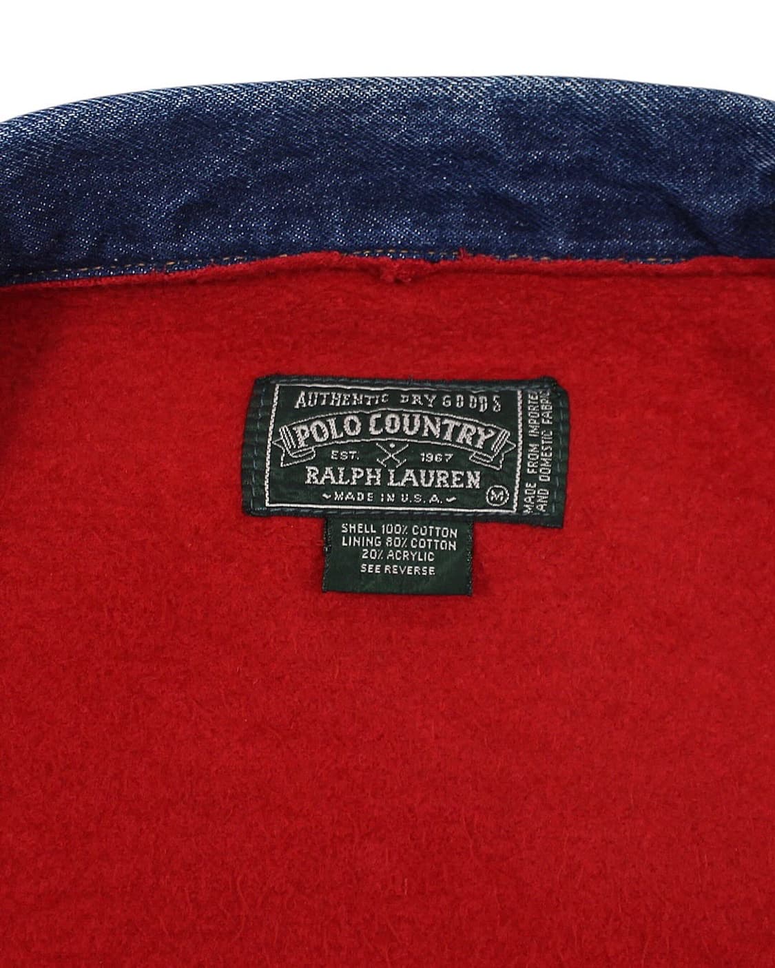 1980s USA 폴로랄프로렌 폴로컨트리 데님 자켓 빈티지 미국제 상품이미지5