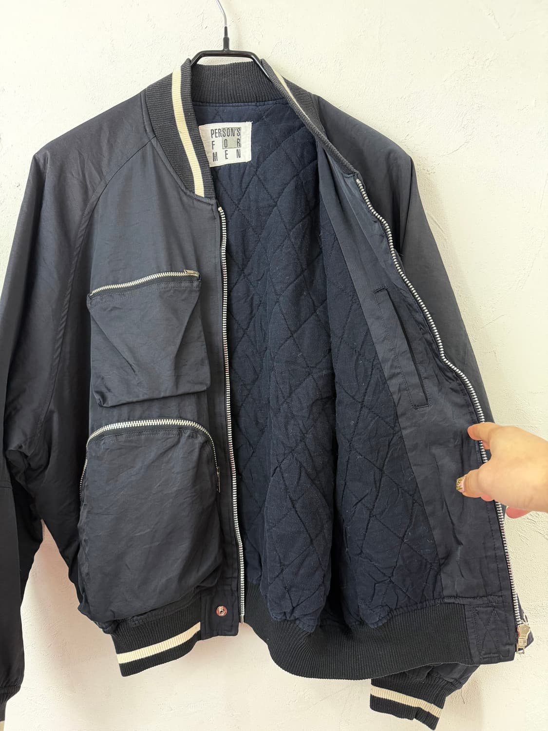 80s PERSON's FOR MEN 3D 카고 봄버 상품이미지4