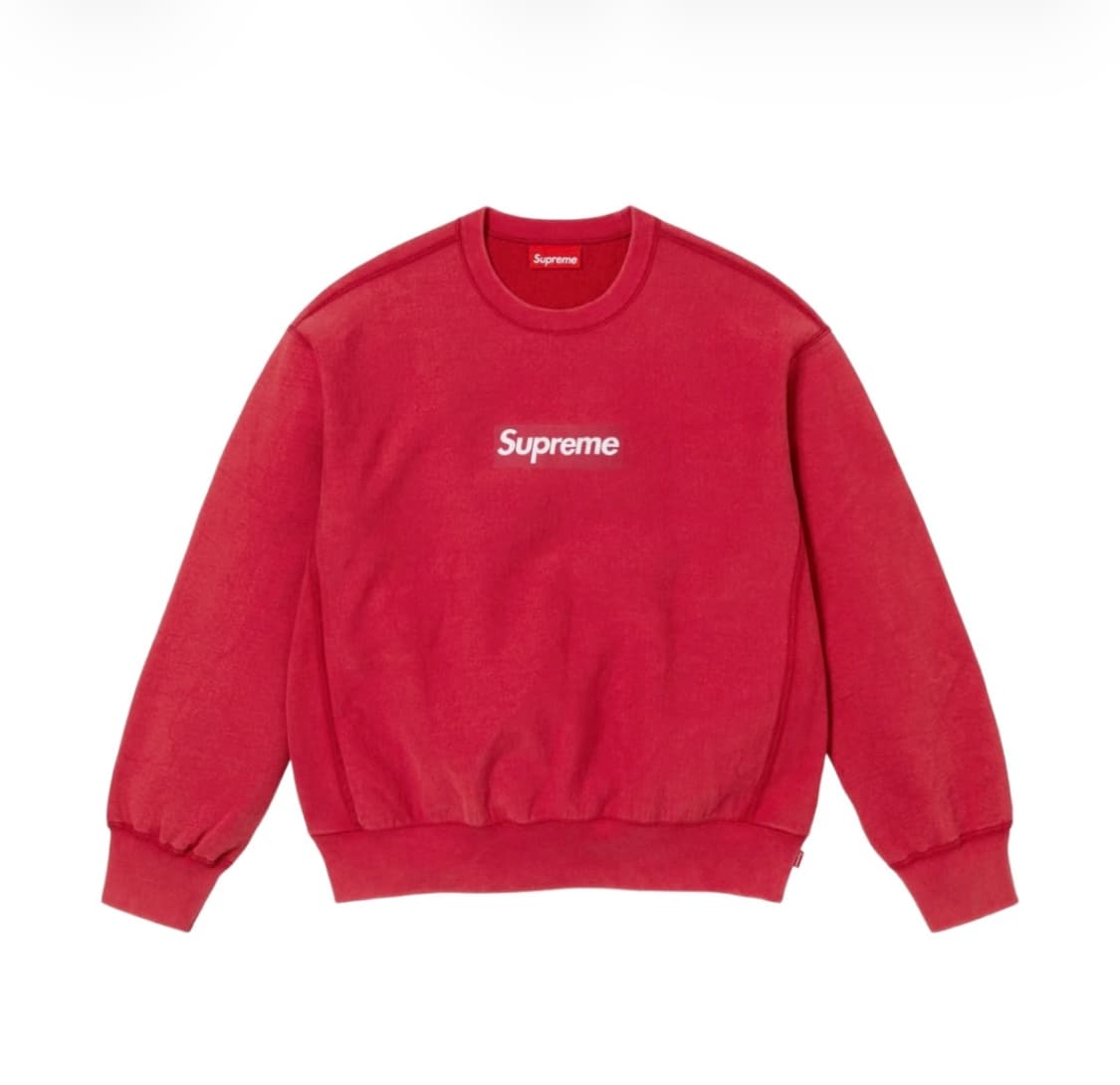 슈프림 25SS 박스로고 크루넥 스웻셔츠 레드 상품이미지1
