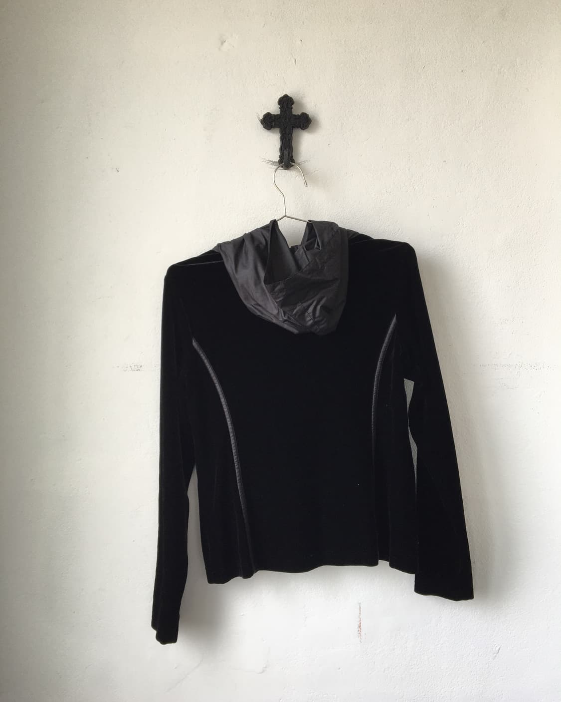 Glossy layer velvet hood zip up 상품이미지4