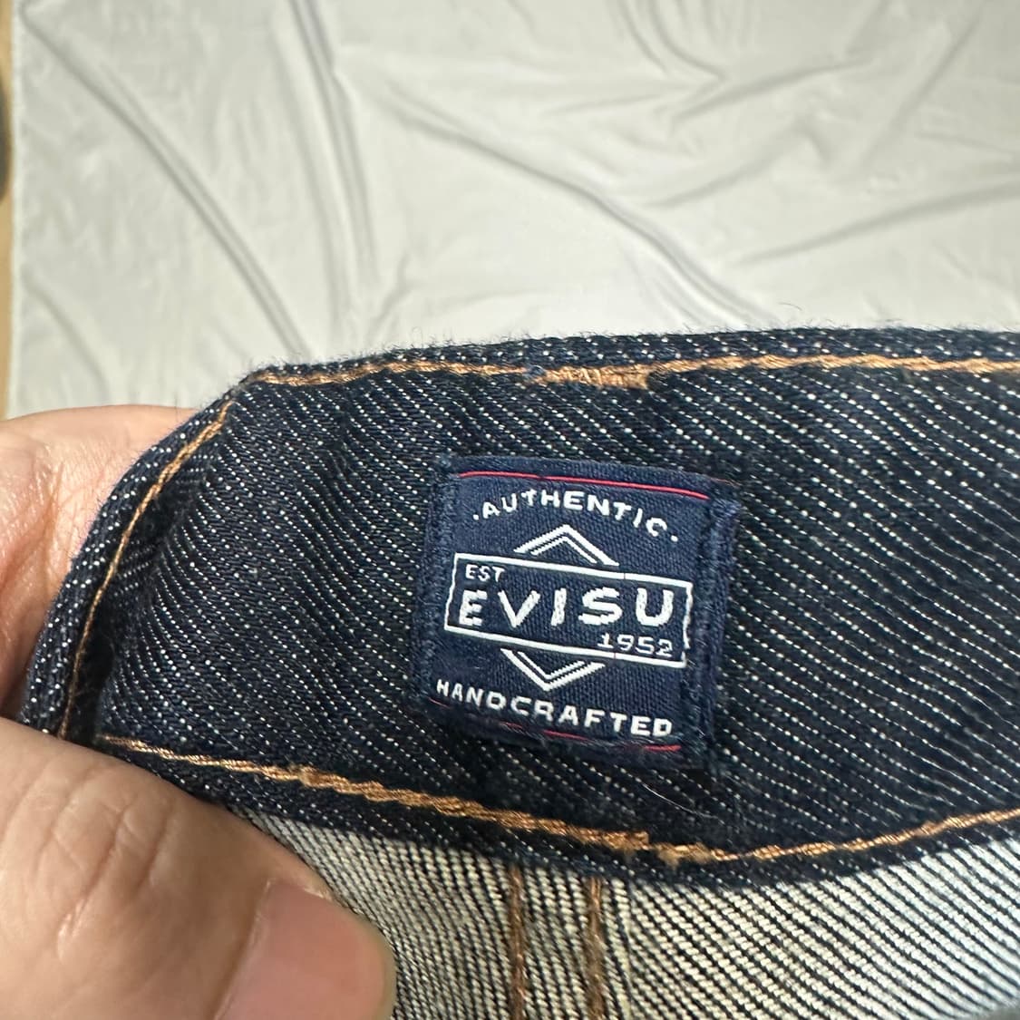 에비수 멀티컬러 드래곤 빅로고 진청데님진 30 상품이미지4