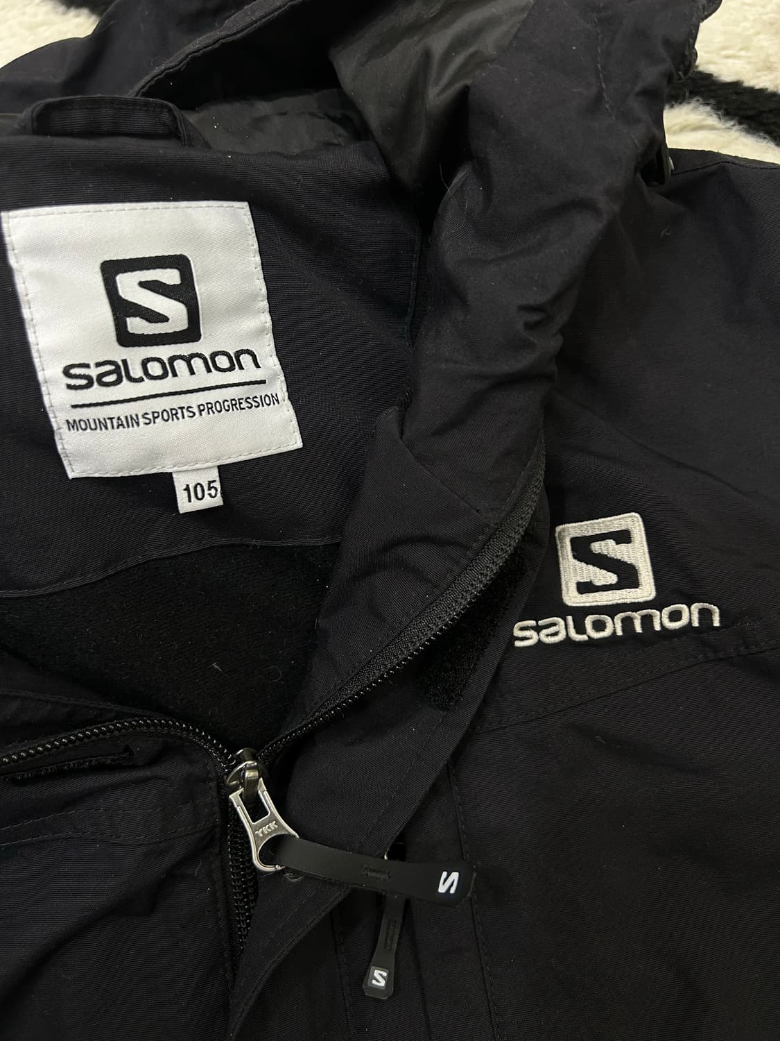 [XL]살로몬 파워윈드 프루프 후드 바람막이/블랙/기모 상품이미지5