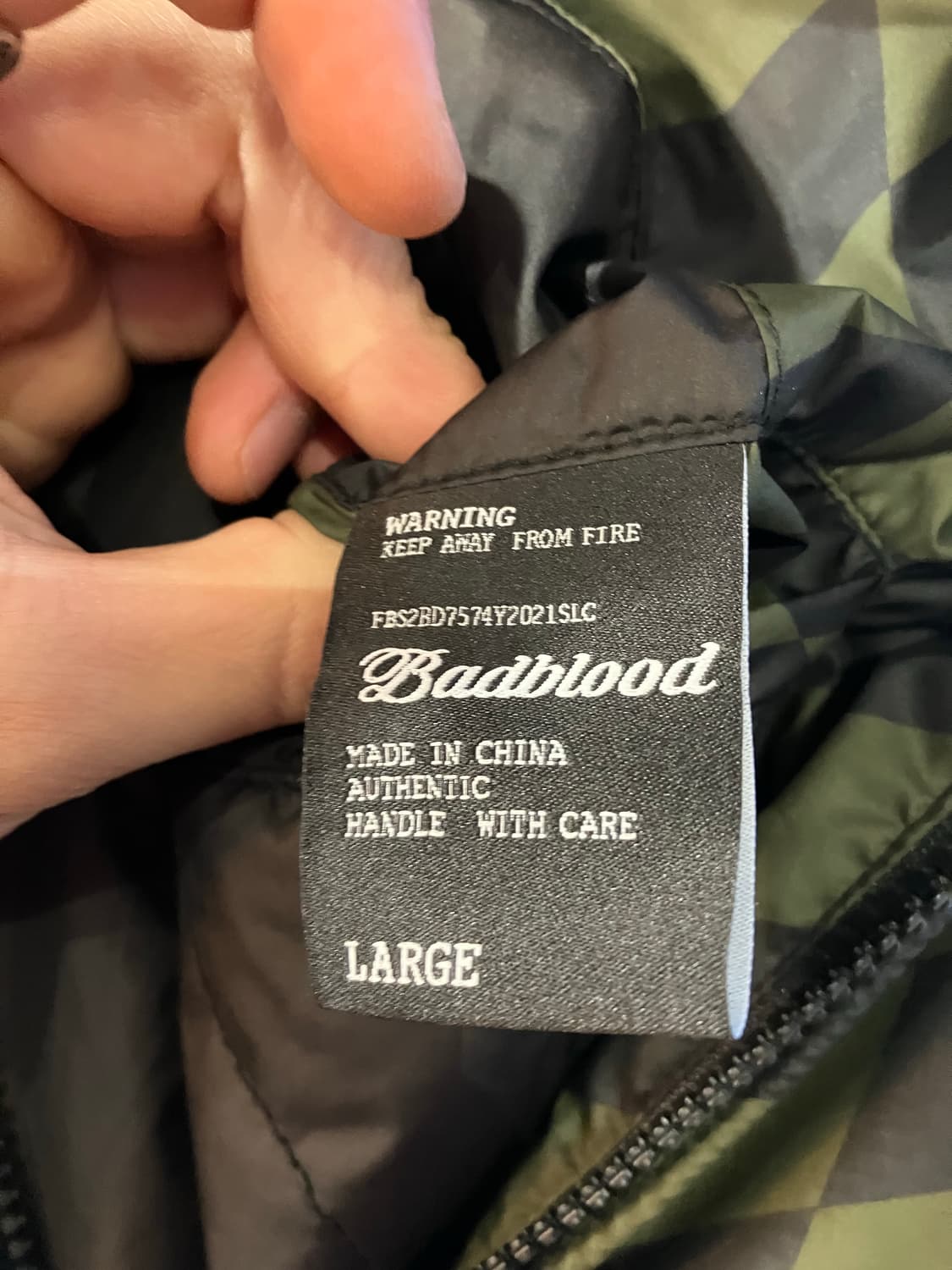 배드블러드 체크 바람막이 L 상품이미지5