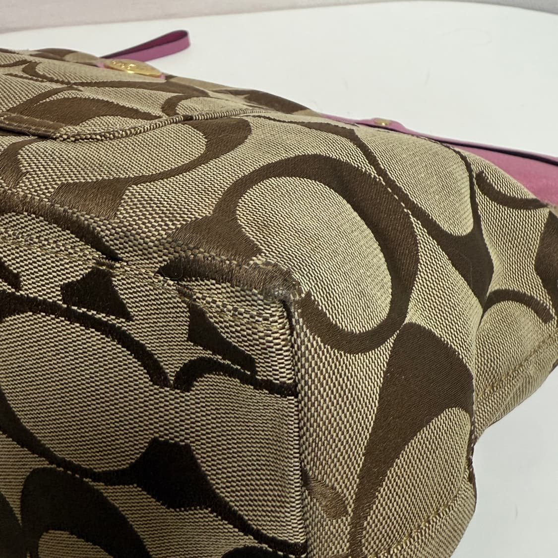 코치 핑크 시그니처 백 상품이미지9