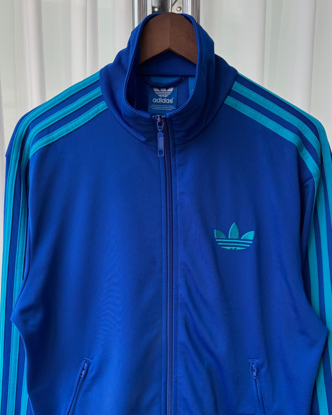 [M-L]아디다스 구형 파이어버드 블루 트랙탑 져지 상품이미지4