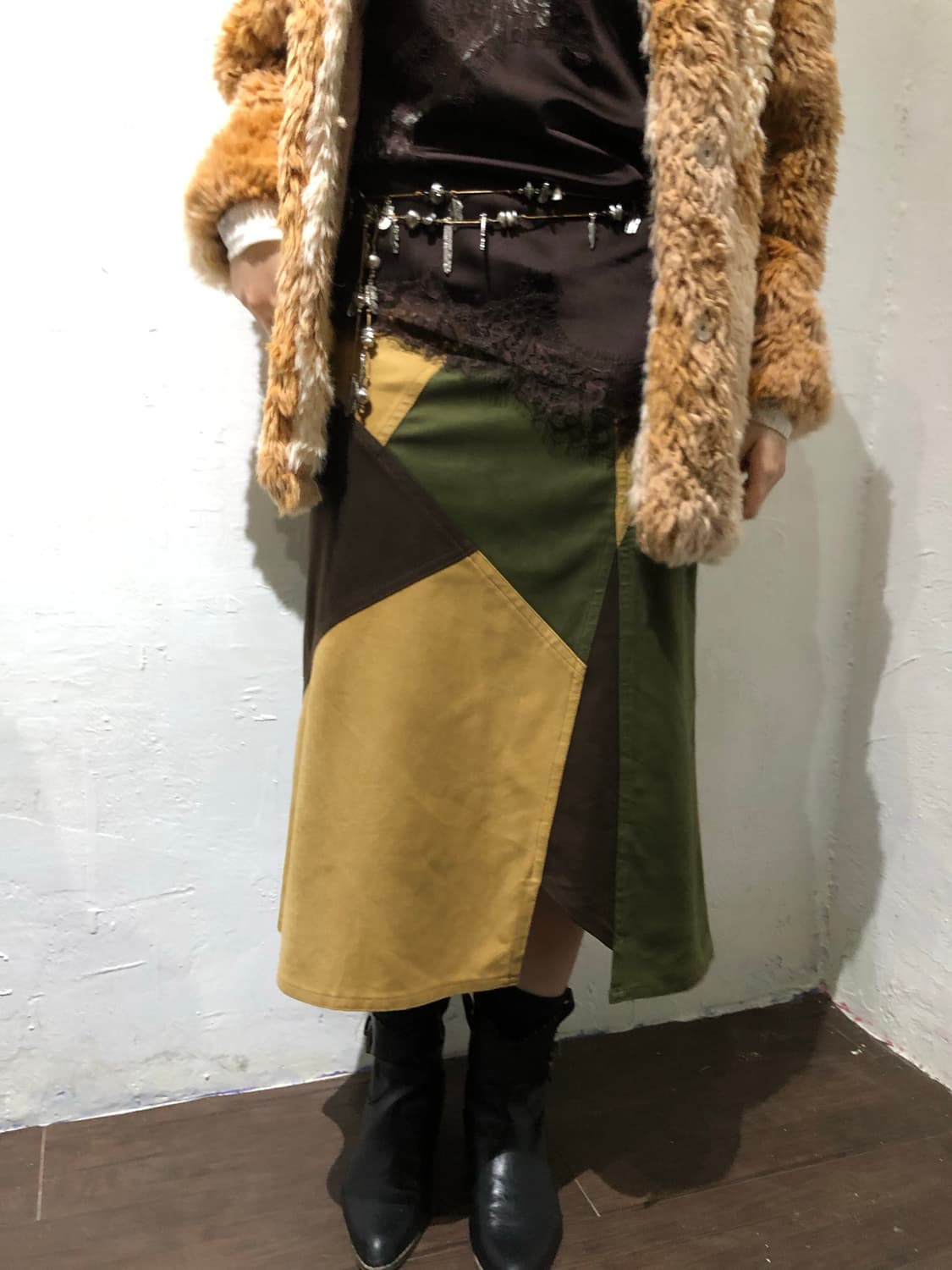 Color Block Midi Skirt 상품이미지2