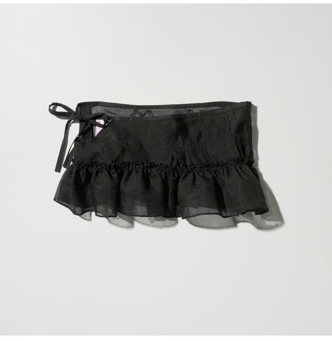 스컬프터 피카부 마이크로 쉬어 스커트 블랙 L 상품이미지3