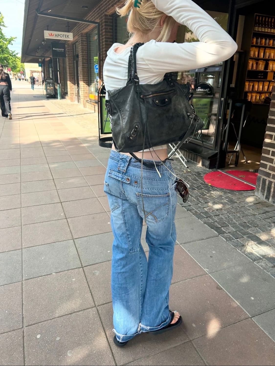 정품 발렌시아가 단종 모터백 L 그레이 상품이미지7