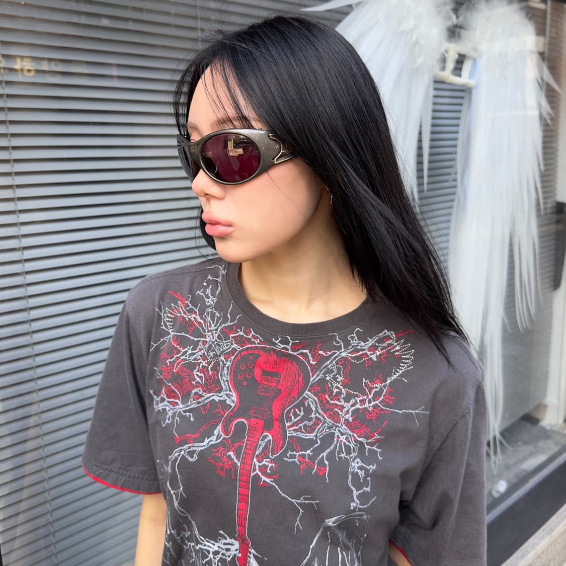 00s Y2K 할리데이비슨 라지 선글라스 상품이미지8