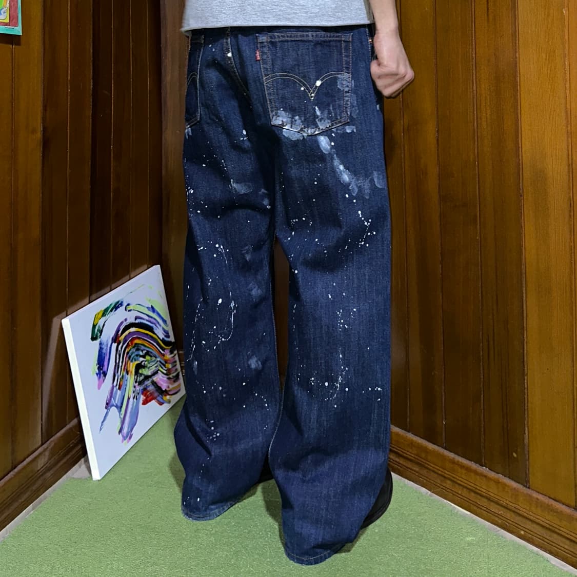 00‘s levi’s 504 painting remake denim 상품이미지2