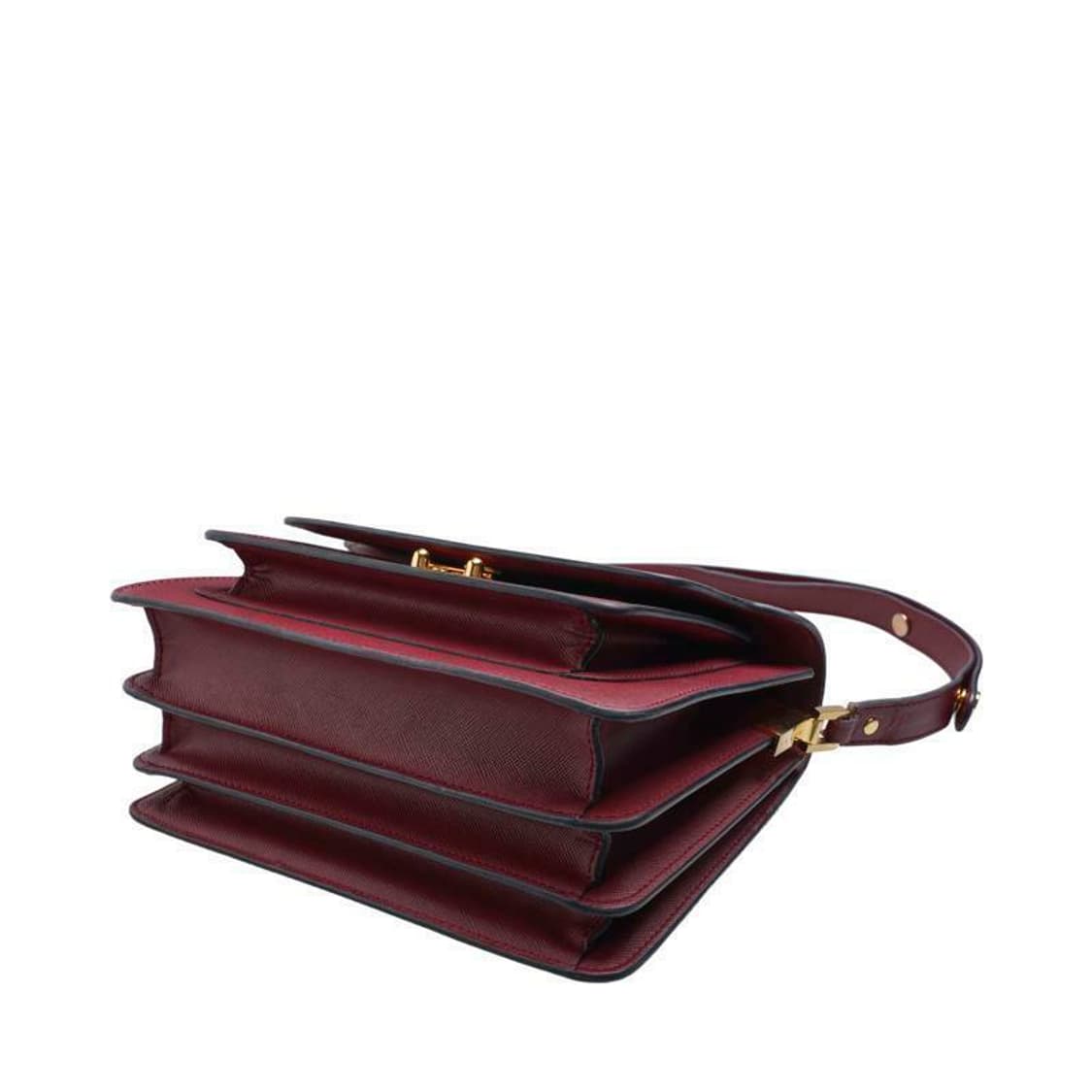 (중고) 마르니 버건디 사피아노 트렁크 미듐 숄더백 상품이미지3