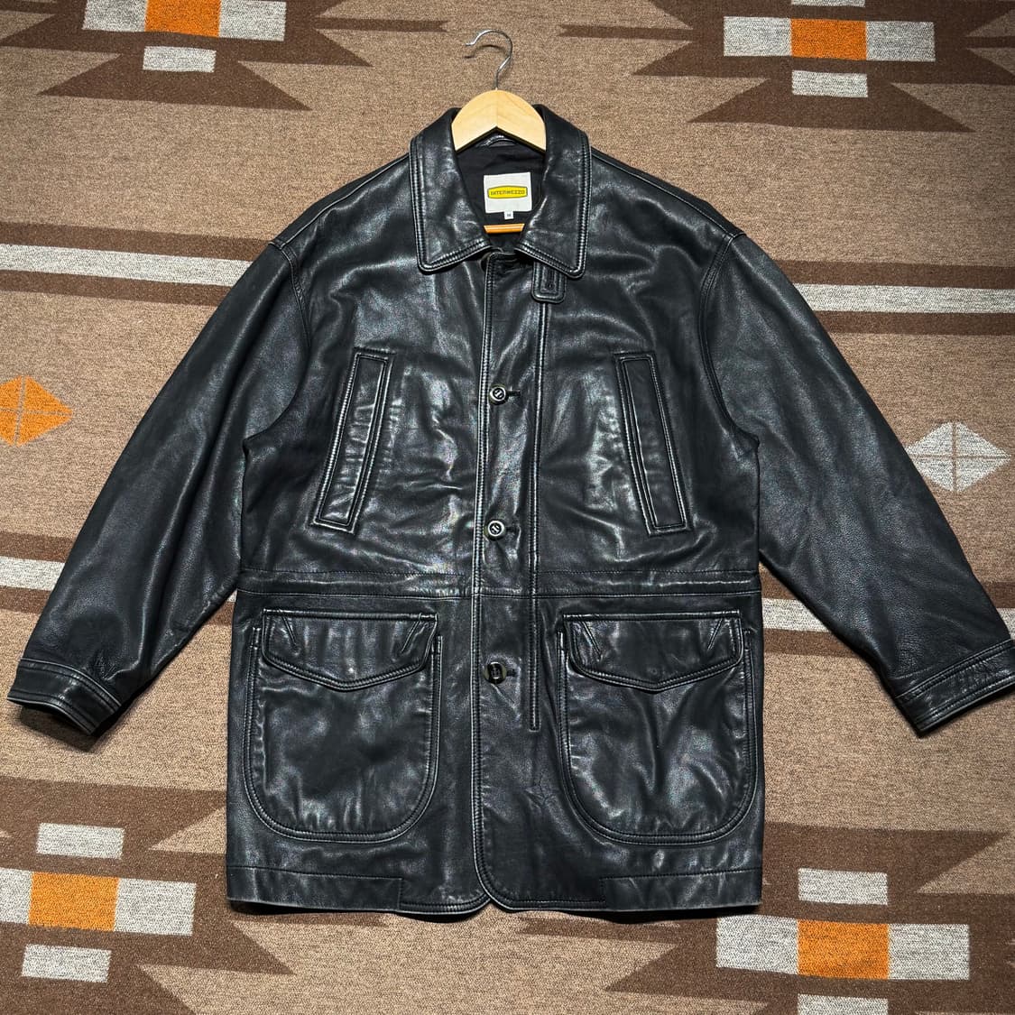 인터메조 램스킨 카 코트 M 100 양가죽 헌팅 자켓 상품이미지1