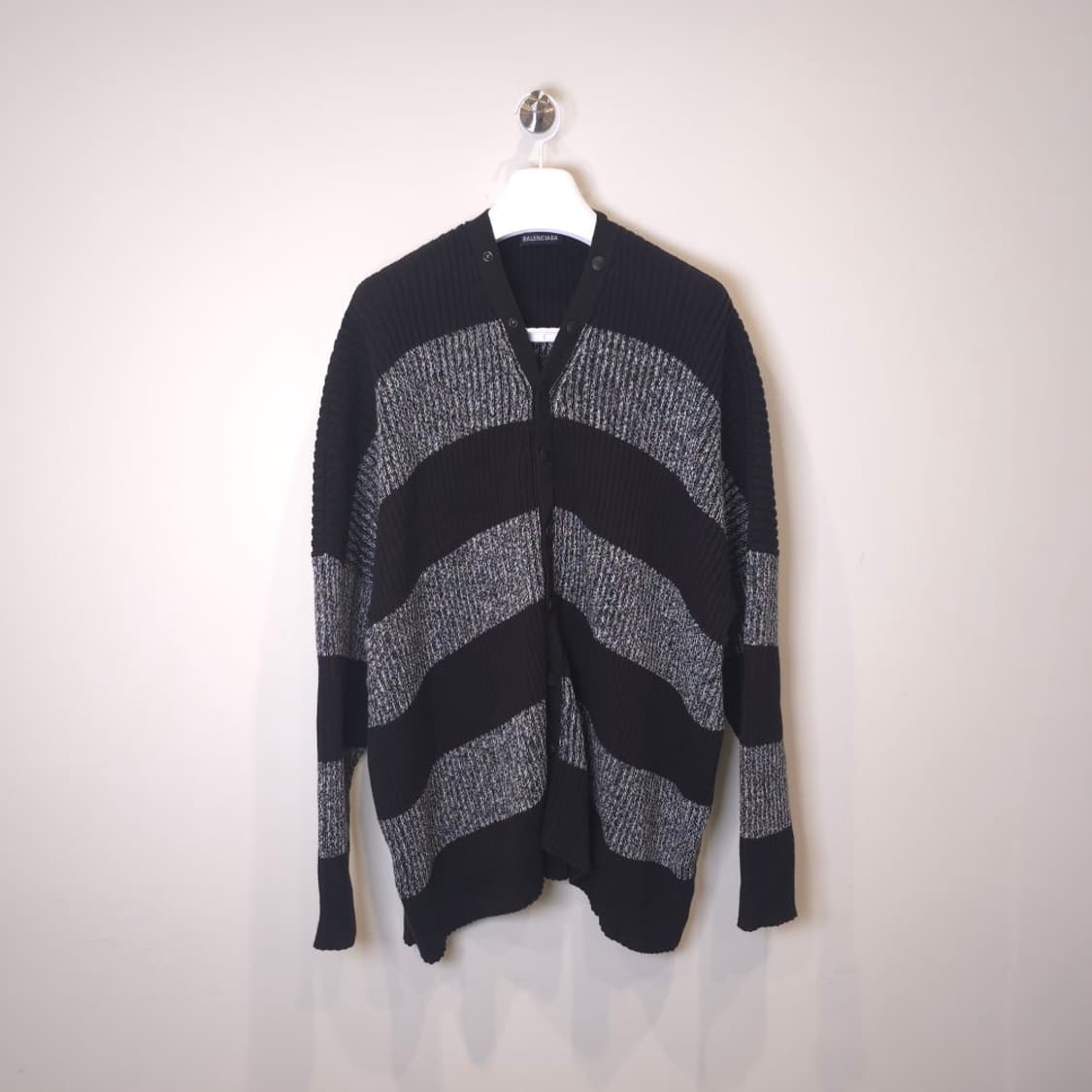 [중고/정품] 발렌시아가 BB 스트라이프 코튼 가디건 XS 상품이미지1