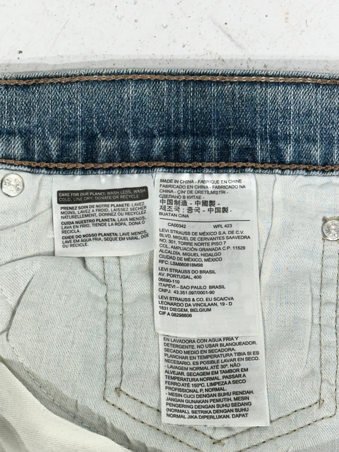 리바이스 505 연청 와이드 워싱 데님 팬츠 청바지 36 상품이미지7