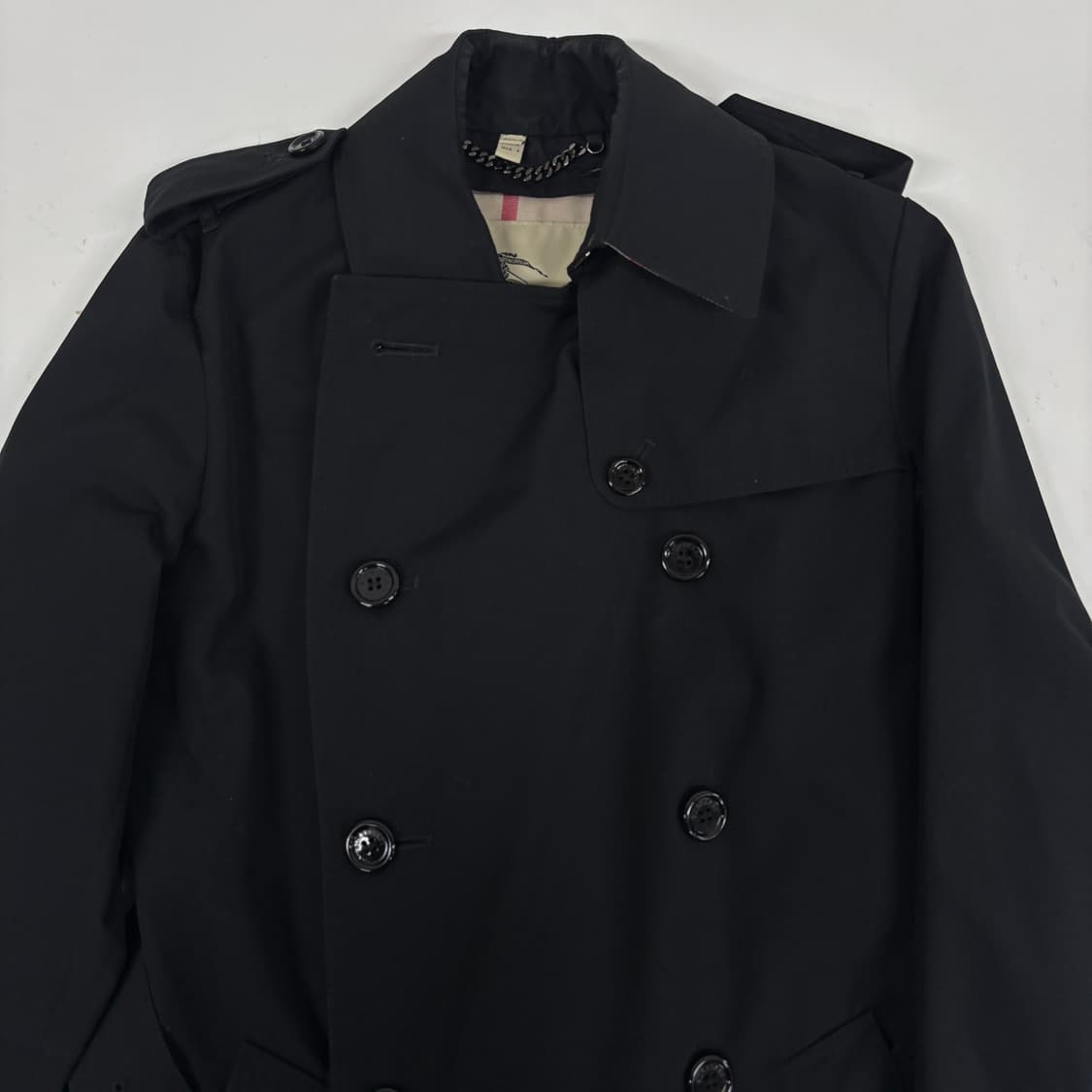 버버리 블랙 하프 트렌치 코트  상품이미지5