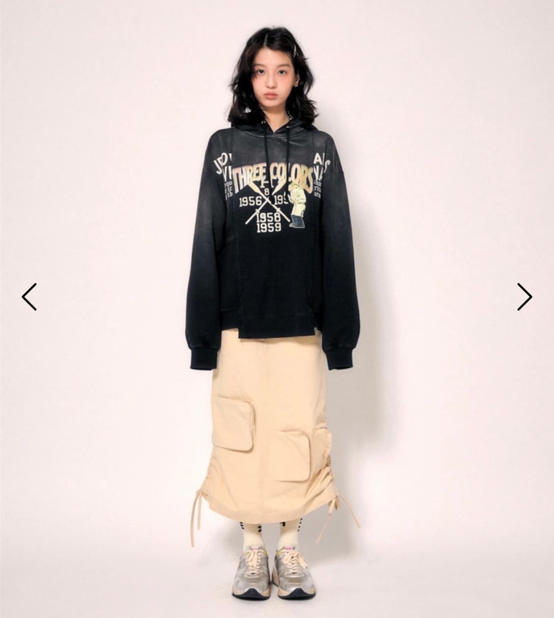 로레일즈 페이드 워싱 오버 후드티 상품이미지2