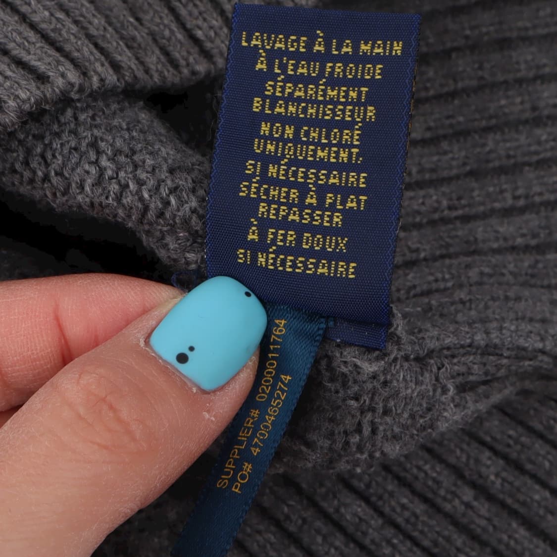 폴로 랄프로렌 챠콜그레이 버튼업 니트 스웨터 상품이미지10