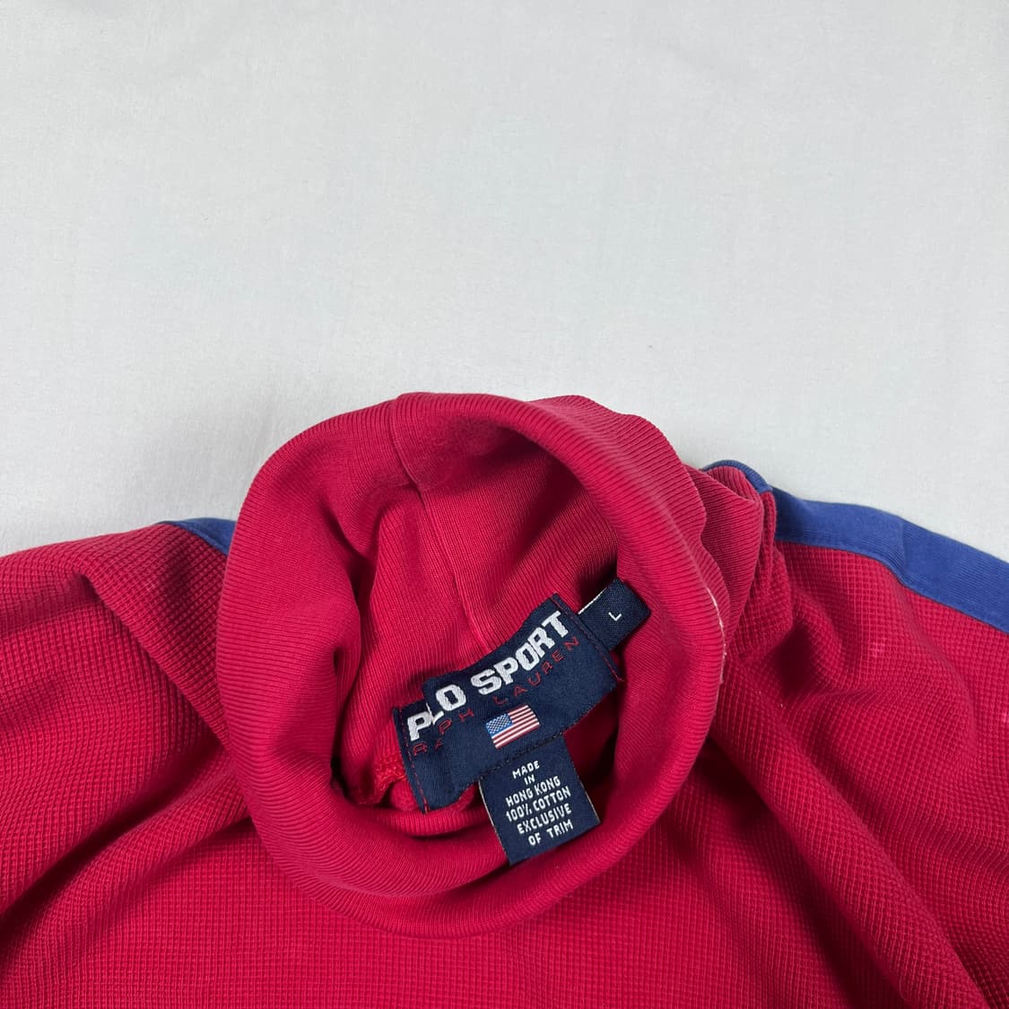 90‘s 폴로스포츠 polo sport 스펠아웃 아크틱 목폴라 긴팔티 상품이미지7