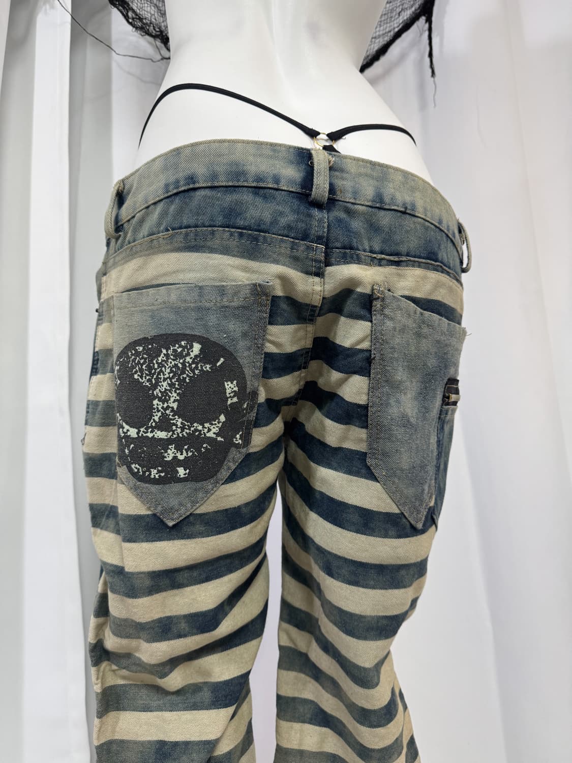 skull denim pants 상품이미지6
