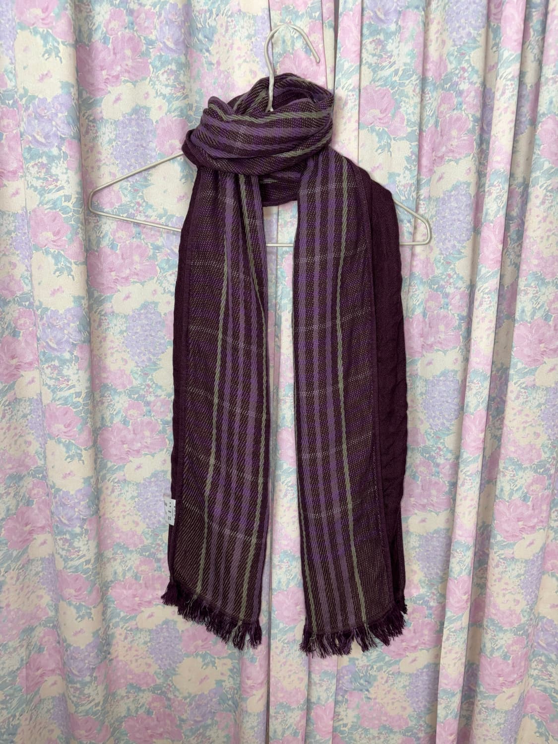 닥스 퍼플 체크 머플러 상품이미지5