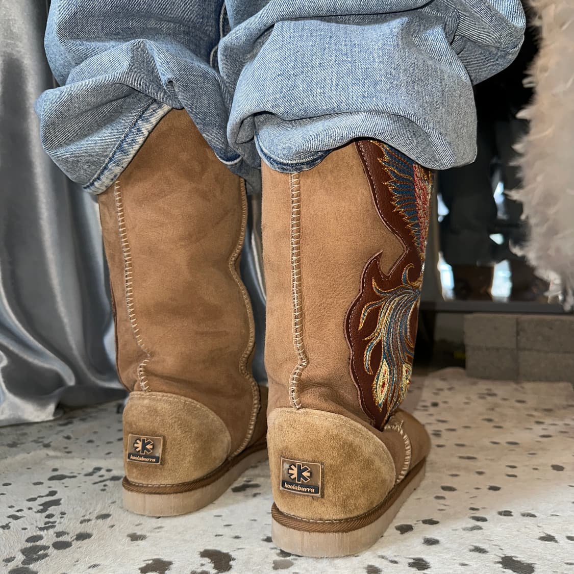 00s 리미테드 에디션 쿨라부라 봉황 패치 어그 부츠 상품이미지7