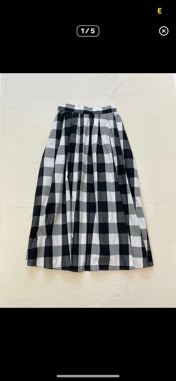 일본빈티지 모리 체크롱스커트  상품이미지1