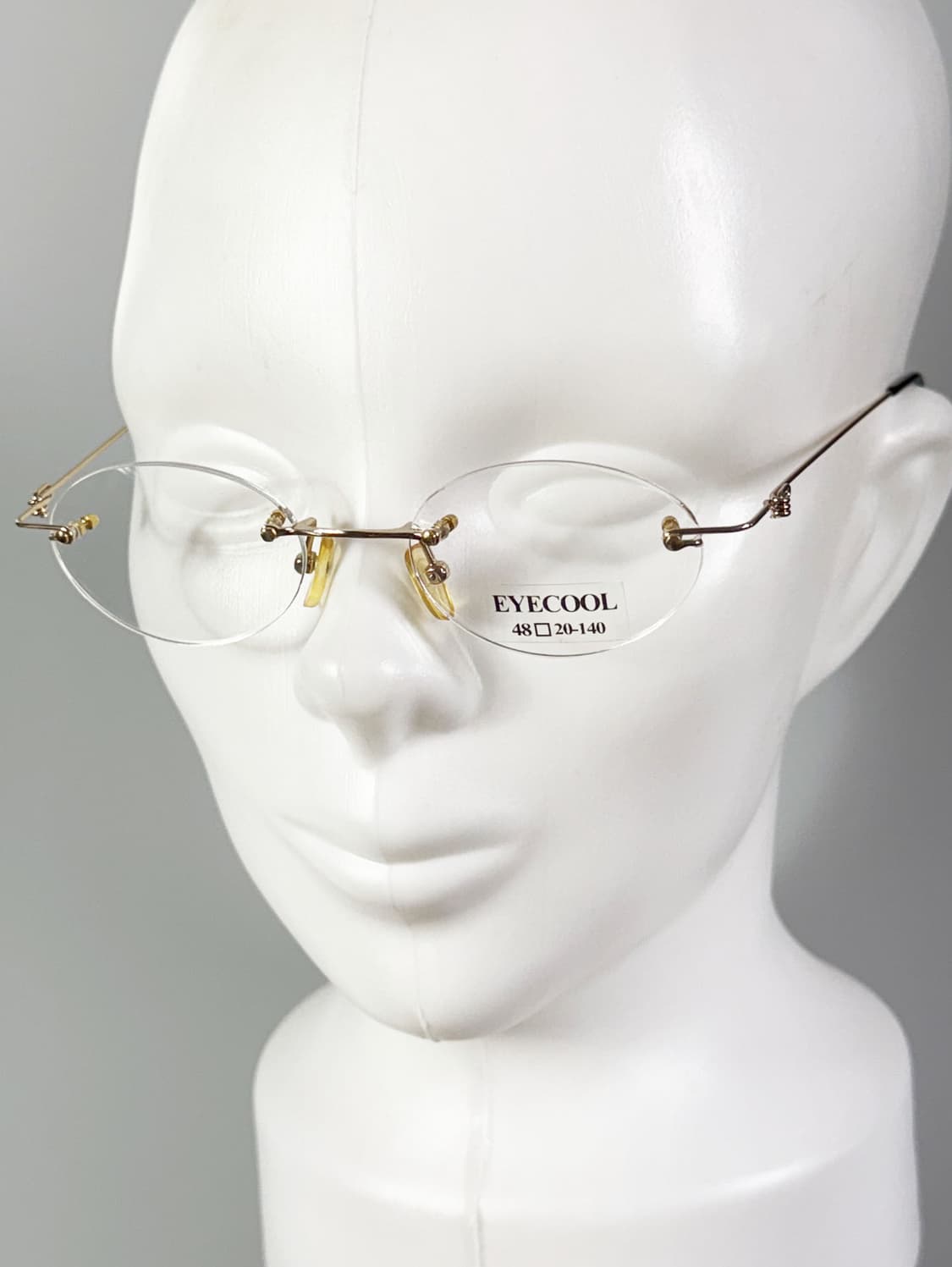 90s EYECOOL 무테 오벌 골드 메탈 빈티지 안경 상품이미지8