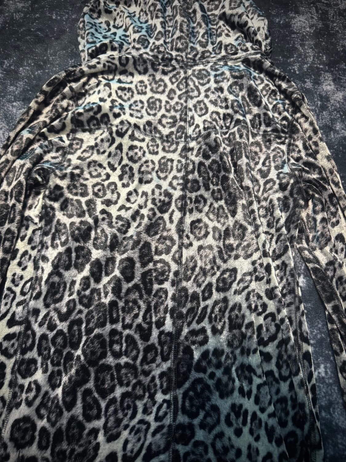 Tornado Mart Leopard Velvet Hooded Zip-U 상품이미지3